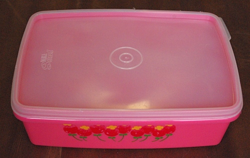 画像: ダイカプラスチック 保存容器 ピンク花柄