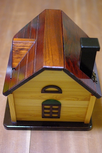 画像: ソーイングボックス 裁縫箱 木のお家