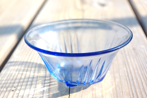 画像: ガラス小鉢 青11.5cm
