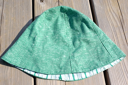 画像: 手作り帽子 チューリップハット緑