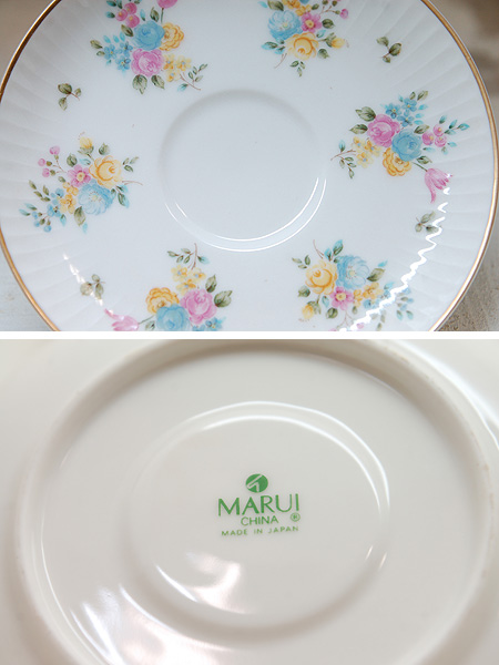 画像: MARUI CHINA カップ＆ソーサー 花柄