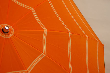 画像: 折り畳み傘　オレンジ系ライン