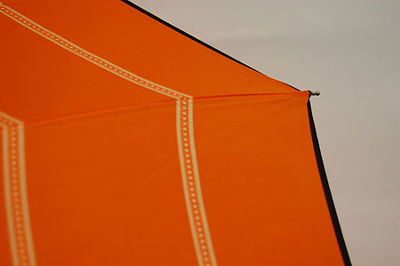 画像: 折り畳み傘　オレンジ系ライン