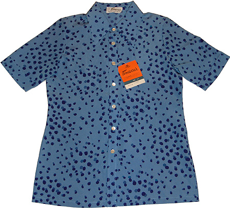 画像: Timwear半袖シャツ ブルー系水玉サイズ2