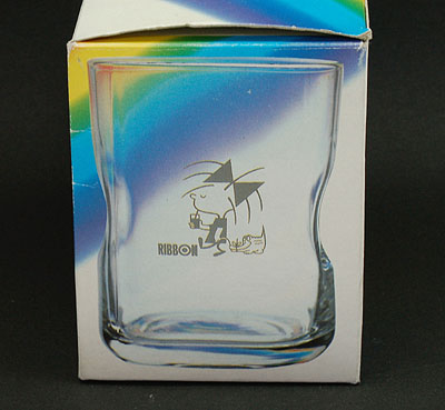 画像1: ノベルティグラス リボンキューブグラス2コセット (1)