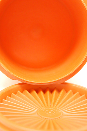 画像: ビンテージタッパーウェア 保存容器 キャニスター オレンジ