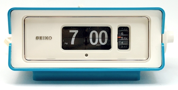 画像: SEIKO(セイコー)アラーム付きパタパタ時計 そら色