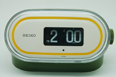 画像: SEIKO(セイコー)アラーム付きパタパタ時計 オリーブ