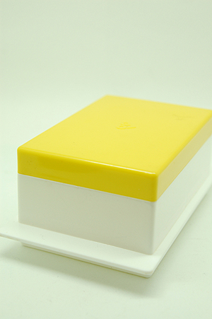 画像1: 保存容器 大阪ガス 白×黄色 (1)