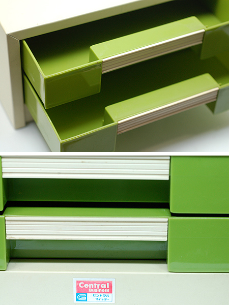 画像: レターケース スチール2段引き出しタイプ セントラルマイレター 緑