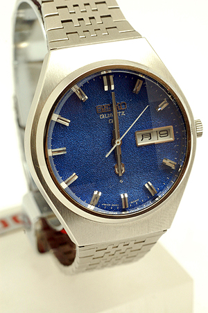 画像1: アンティーク腕時計 セイコークォーツ(電池式) ブルー (1)