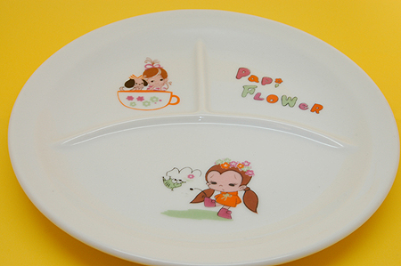 画像: 菱松陶苑 女の子プレート皿