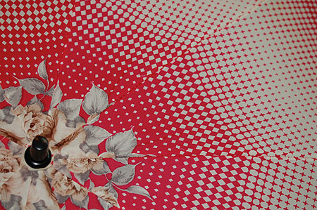 画像: 折り畳み傘　ピンク系バラ柄