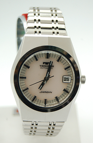画像1: アンティーク腕時計 テクノス TECHNOSジャルダン(ピンク) 25石(自動巻) (1)