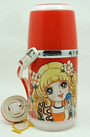 画像1: レトロ少女イラスト水筒 (1)