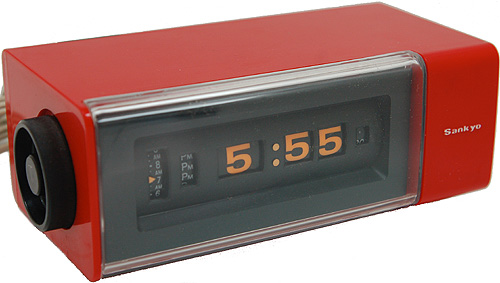 画像1: SANKYO(サンキョー)アラーム付きデジタル時計 赤 (1)