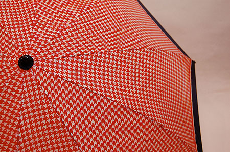 画像: 折り畳み傘　赤系千鳥格子