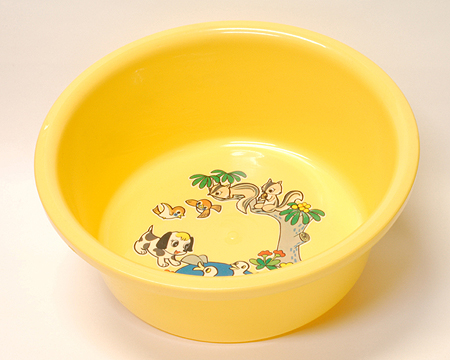 画像: サンエイ(三栄) 黄色動物柄風呂桶 22cm