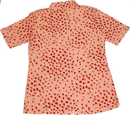 画像: Timwear半袖シャツ ピンク系水玉サイズ2