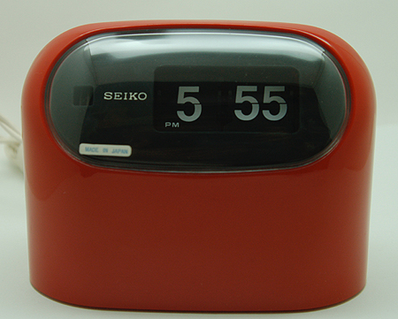 画像: SEIKO(セイコー)60Hzアラーム付きパタパタ時計 赤