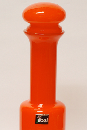 画像1: フタ付オレンジ瓶 (細) (1)