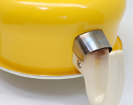 画像: マルエス ホーロー ロマンポット ミルクパン14cm 黄色